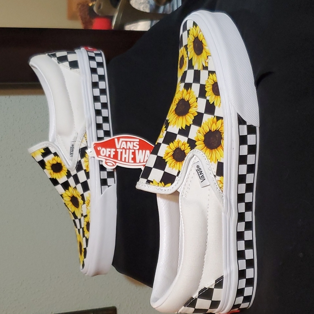 Vans, 8.0, Checker Sunflowers